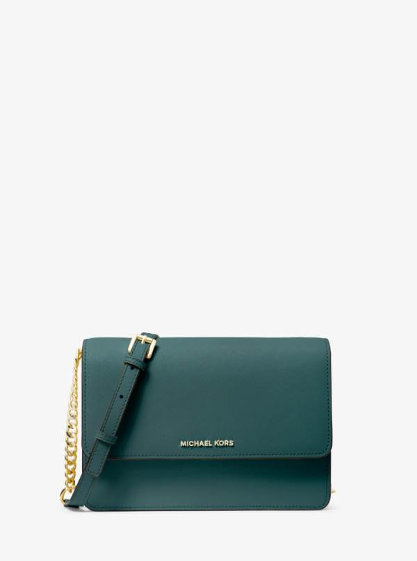Damske Crossbody Kabelka Michael Kors Daniela Large Saffiano Leather Tmavo Modre - Kabelky Michael Kors Akcia | DIVST-8923